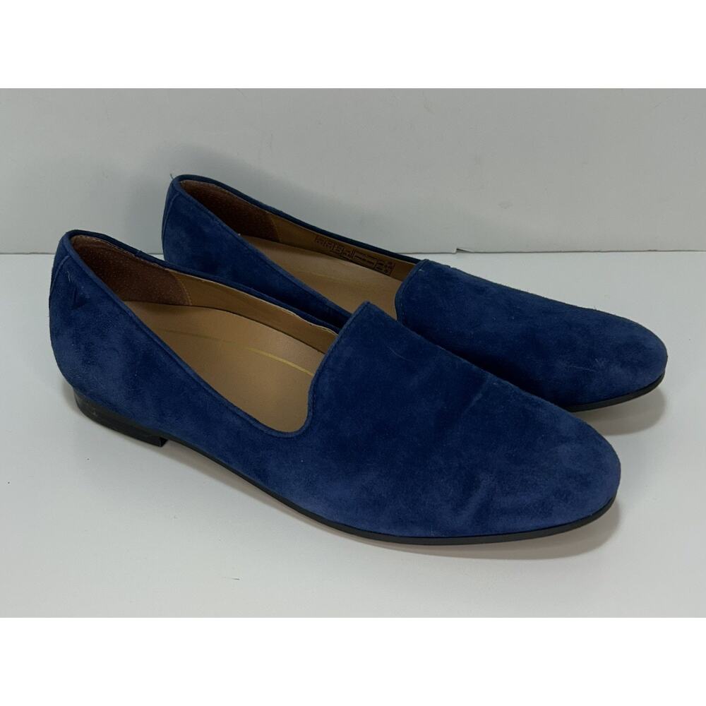 VIONIC Willa Blue Suede Orthotic Loafers Arch Support Solid Shoes Womens 8.5
